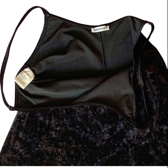 Vintage Cosabella crushed velvet fit & flare slip dress -size M - Picture 5 of 6
